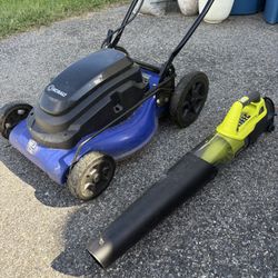 Lawn Mower And Leaf Blower Combo