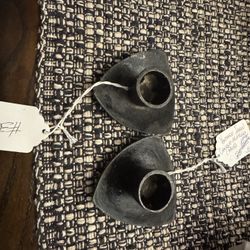 Vintage Japan Cast Iron Candle Holders