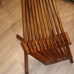 Melino Wood Folding Deck Chair