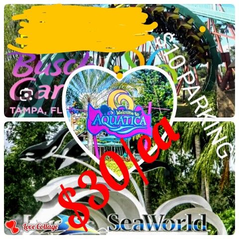 ๐ค Seaworld, Busch Gardens or Aquatica Tickets ๐ค