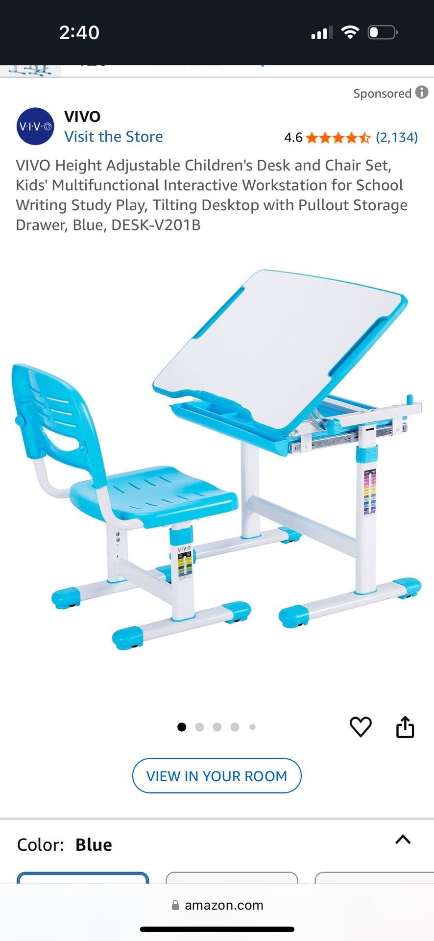 Brand New In Box Vivo Kids Desk!!