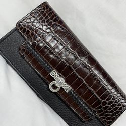 BRIGHTON VINTAGE LEATHER WALLET TOLEDO COLOR