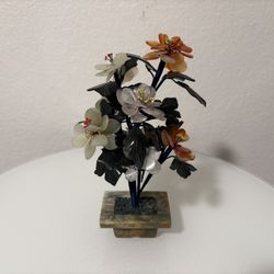 Jade Plant Florals In Stand Asian