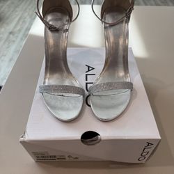 Aldo Silver Rhinestone Heels