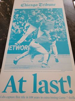 2016 Cubs World Series metal poster