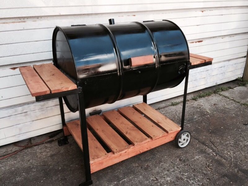 55 gallon barrel BBQ Grill custom-made By Tytanic Grills