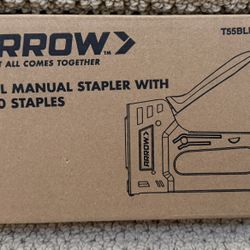 Arrow T55BL Staple Gun Kit, Heavy Duty Manual Stapler