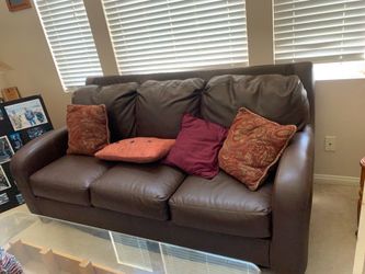 Burgundy brown sofa needs new home