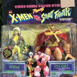 WMarvel Vs Capcon:  X-men Vs Street fighter: Rogue Vs Zengief: Action Figure Set