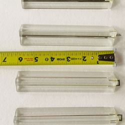 SET OF 12 VINTAGE MURANO VENINI CRYSTAL GLASS CHANDELIER PRISMS 3 SIDED 6". Excellent condition! 6 inches long. More available. (Approximately 30 tota