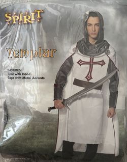 Men's  Templar Knight Halloween Costume – Large
