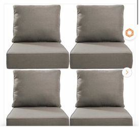 Patio Outdoor Cushions 24x24x6in