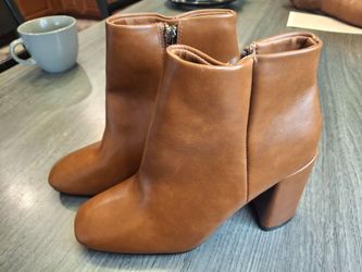Women's Size 6 Shein brown block-heel ankle boots