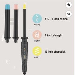 Conair The Curl Collective 3-in-1 Ceramic Curling Wand