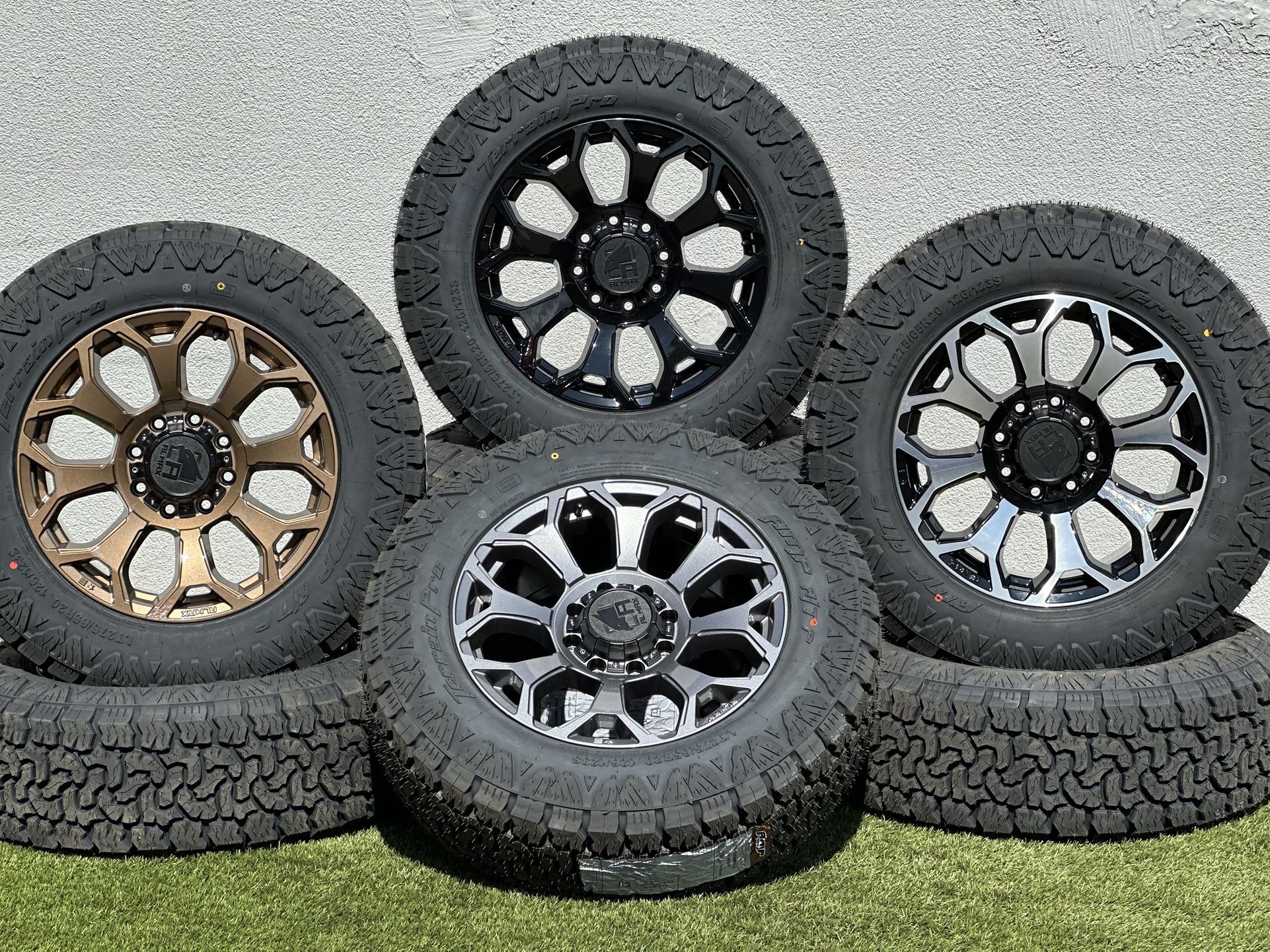 NEW 20” Ford F-250 Wheels Lariat F-350 8 lug rims A/T 275/65R20 tires 8x170 mm F250 F350
