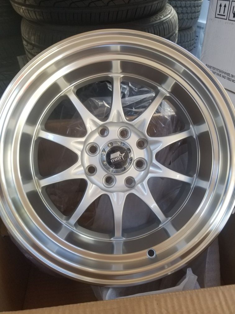15" New Deep Dish Wheels, Rims. 4x100/4x114.3