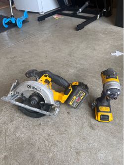 DeWalt Circular Saw and Impact Driver—Barely Used, Great Condition, Batteries Included.