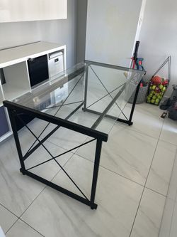 Metal Desk With Glass Top
