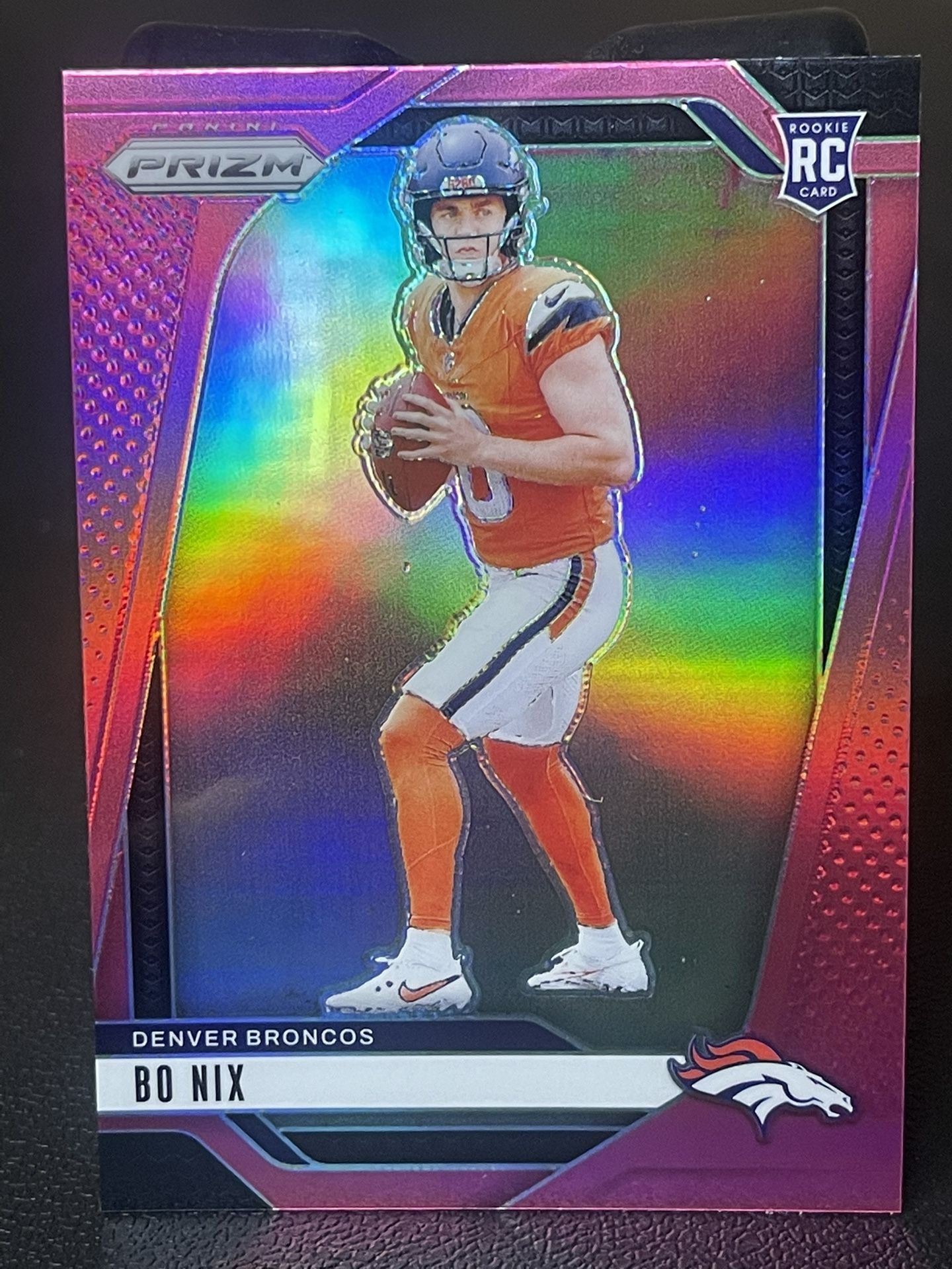 2024 Panini Prizm - Rookies Bo Nix #309 Pink Prizm (RC)