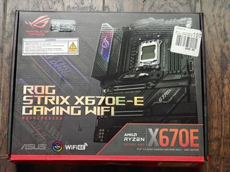 ASUS ROG STRIX X670E-E GAMING WIFI. 
LIKE NEW – FULL RETAIL PACKAGE – AM5 | DDR5 | PCIe 5.0