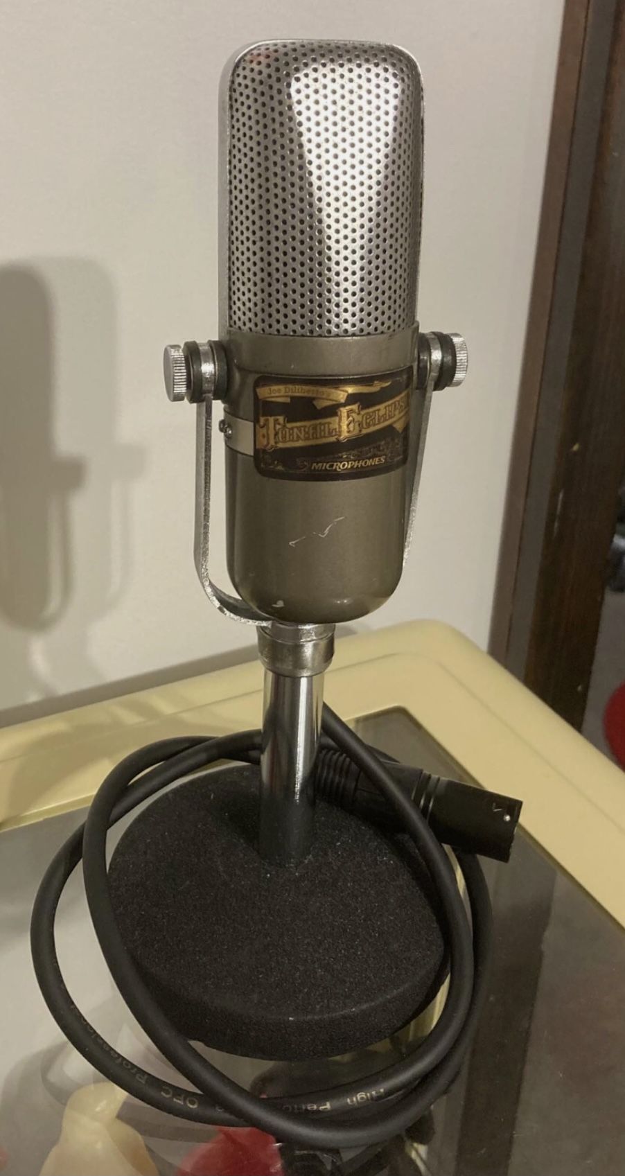 Customized Vintage Calrad Dynamic Microphone Working W/ Desk Stand Please Read!!