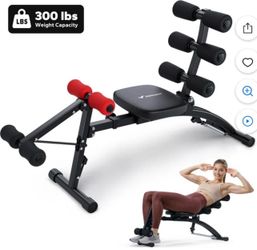 MERACH Ab Machine, Stomach Workout Equipment with Adjustable Length, Abdominal Workout Bench with Ergonomic Design
