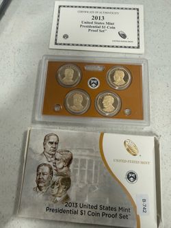 2013 Proof Set Presidential coins