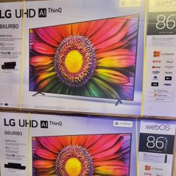 86 Lg Tv Smart 4k HDTV $55 Down On Finacing Free Delivery. 6 Month Warranty.  