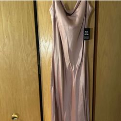 Pink Satin Dress 