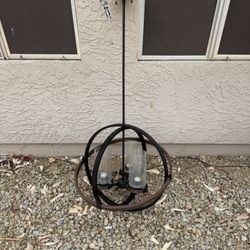 Outdoor Indoor Hanging Light, Three Bulbs Chandelier
