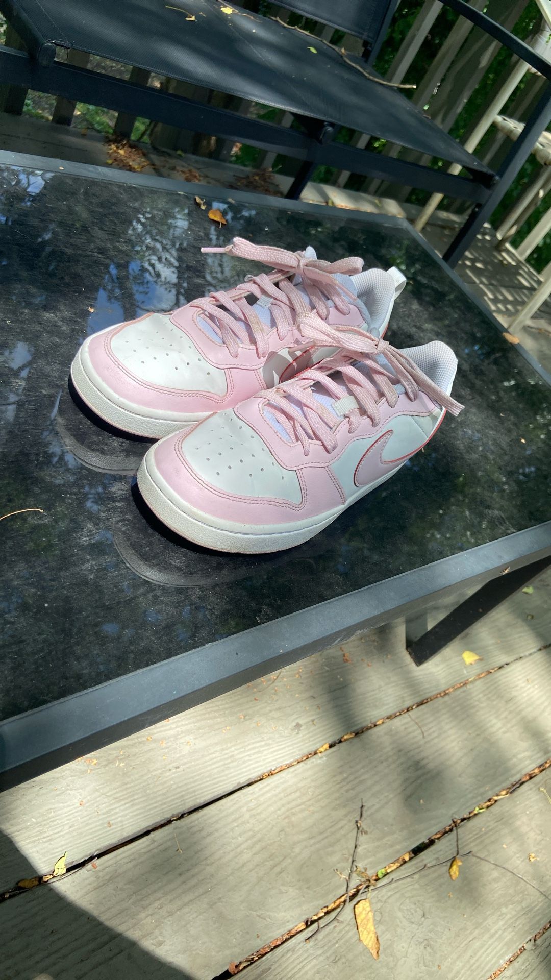 Pink Youth Nike Courts (Thrifted)
