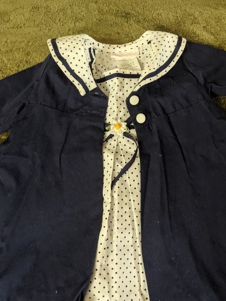 18m 4 Piece Girls Dress With Cap