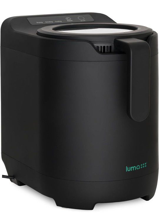 Electric Kitchen Composter, 2.5L Capacity Odorless Countertop Compost Bin with Lid Clear-View Window, Smart Trash Can for Food Disposal, Turn Food Was