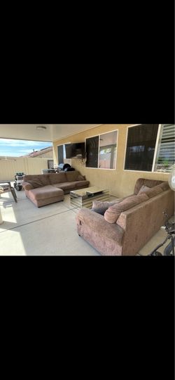 Couches a glass table