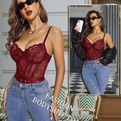 Avidlove Lingerie feminina body de renda Teddy Snap Virilha One Piece Underwire Babydoll