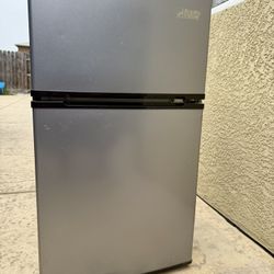 Arctic King 3.2 Cu ft Two Door Mini Fridge with Freezer, Stainless Steel, E-Star