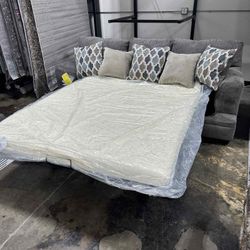 SLEEPER SOFA, SOFA WITH QUEEN BED PULLOUT BED  - [NEW]