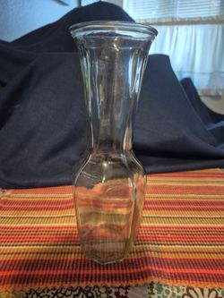 Clear Fluted GLASS vase