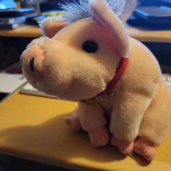 Vintage 1995 AMI Corp 6" Babe Pig Plush Stuffed Animal 