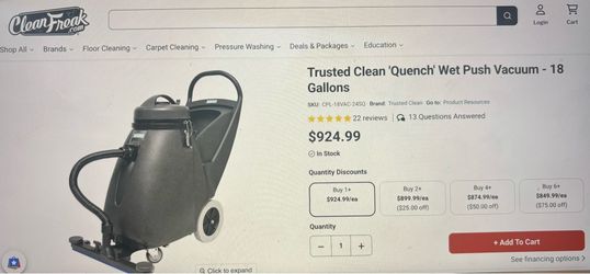 Wet/Dry Vacuum - 18 gallons heavy duty