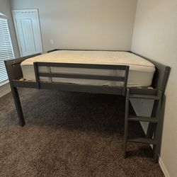 Wood, Full Size Low Profile loft Bed 