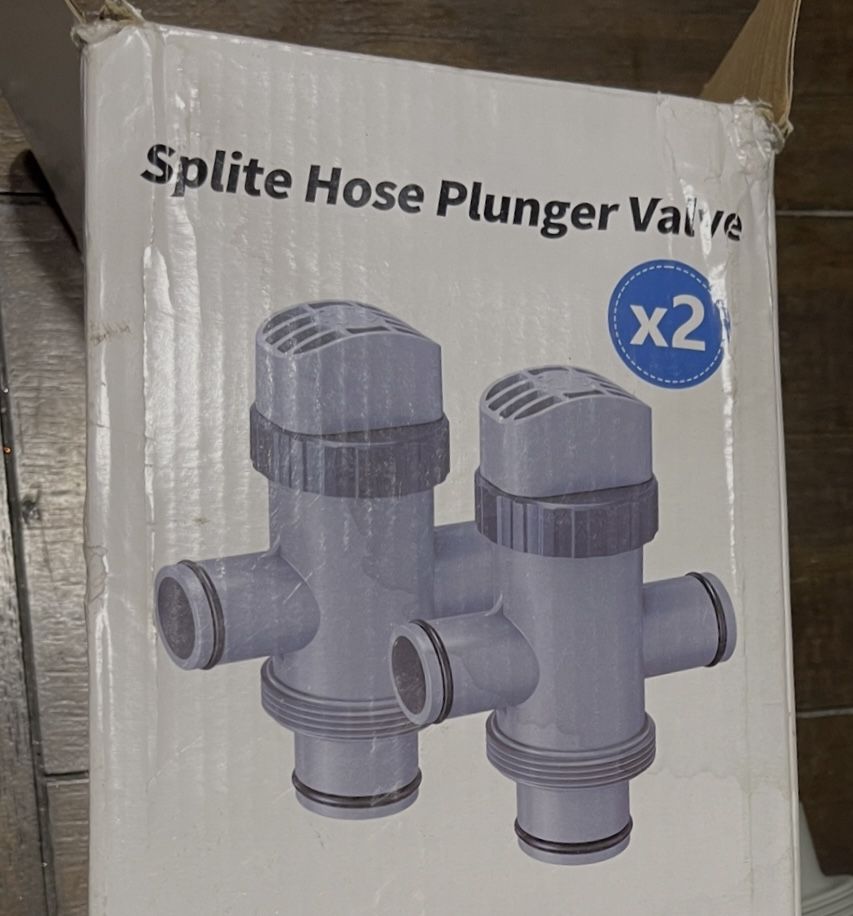 Pool Dual Split Hose Plunger Valve Compatible with Intex Pool Parts