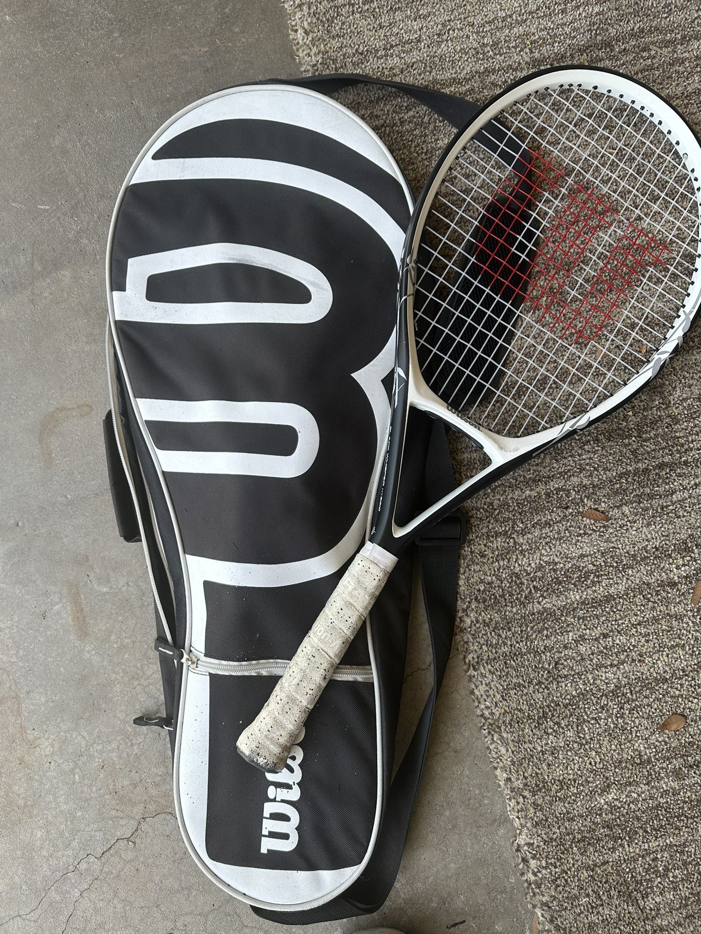 Wilson, Tennis Racket And Bag