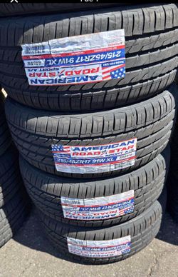 🔆 215 45 R 17 American tires ya instaladas y balanceadas con 50 000 mil millas de Garantia 🔆