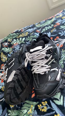 black and white designer sneakers chunky