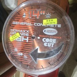 14" HDMAXXX Orange H8H Diamond Blades~ $175 each
