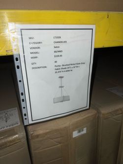 NEW satco Chandelier - 40 Available