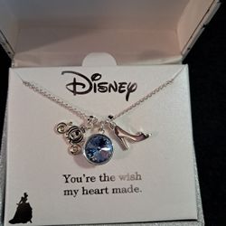 
Disney Cinderella Silver Plated 18" Necklace With Charms / Never Worn