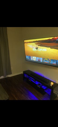 🔥🔥LED TV Stand / Entertainment Center with Remote-Control Lights