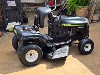SE ABLO ESPAÑOL 42" Poulan Pro Riding Mower/ Cortacésped autopropulsado Poulan Pro de 42 pulgadas